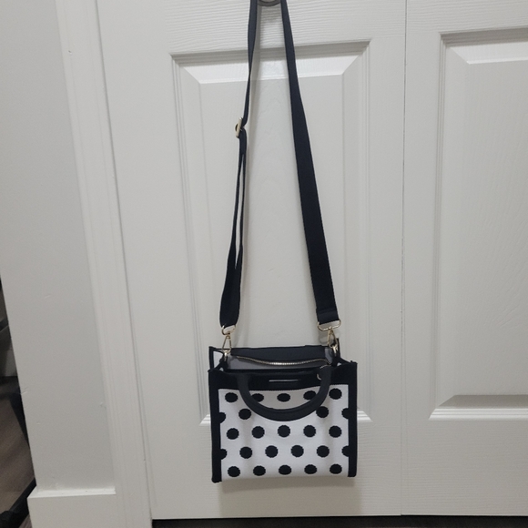 Kate Spade Elegant Black and White Polka Dot Crossbody Bag - Picture 5 of 7